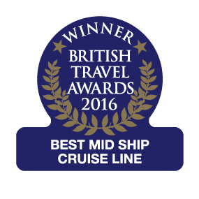 British Travel Awards 2016 Winner Best Mid Ship Cruise Line